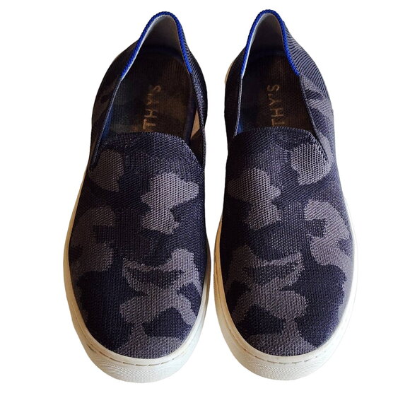 Rothy's Gray Camo Sneakers Slip On Size 7.5 - Picture 1 of 8